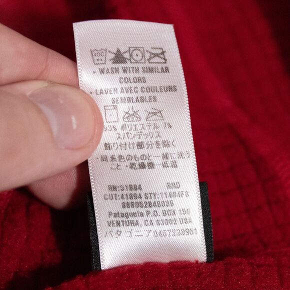 Patagonia R1 Hoody Fleece 1/2 Zip Pullover Red Polartec Sweater Men's XL Banff - Picture 5 of 10